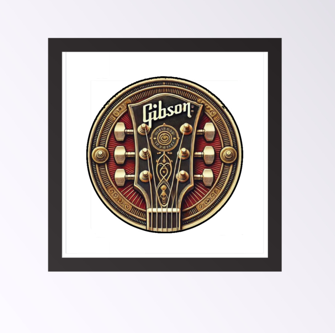 Guitar Gibson – 4in Handmade Vinyl Decal Auto Cooler Laptop Case Lg Cup Decor 26