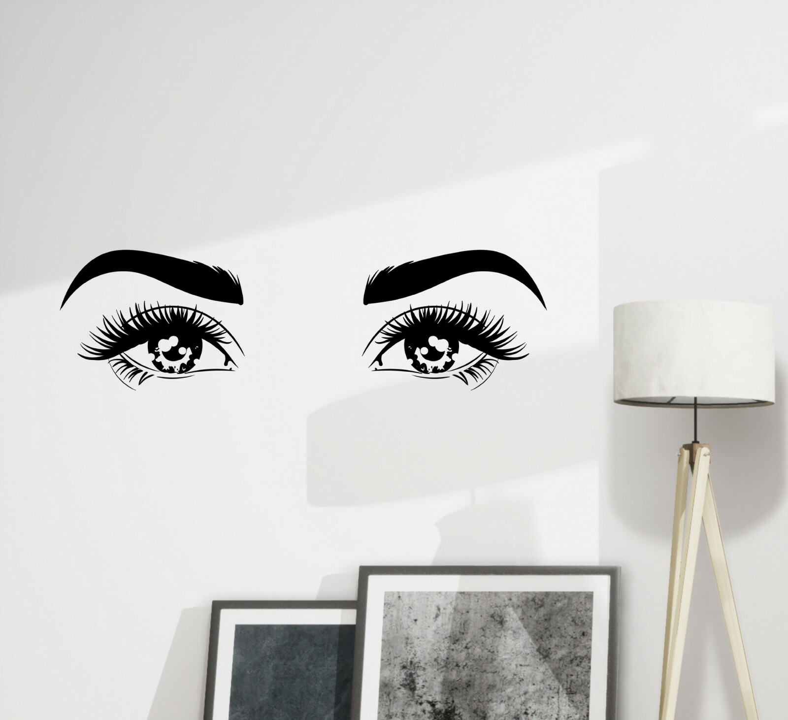 Wall Decal Woman Beauty Salon Eyes Girl Face Interior Vinyl Decor Black gz566
