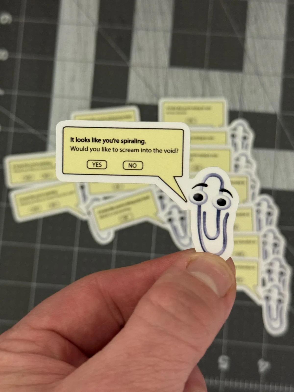 Funny Clippy Meme Sticker Pack Vinyl Decal Sticker 4-Pack Sarcastic Office Humor