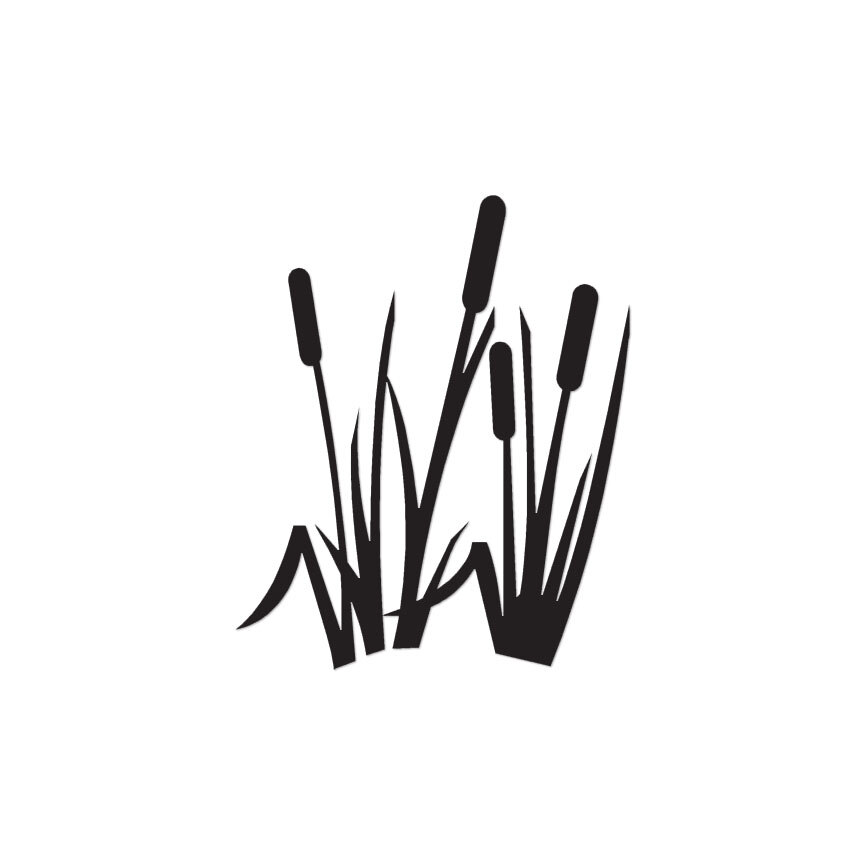 Typha Cattails Water Plant – Decal Sticker – Multiple Colors & Sizes – ebn3868