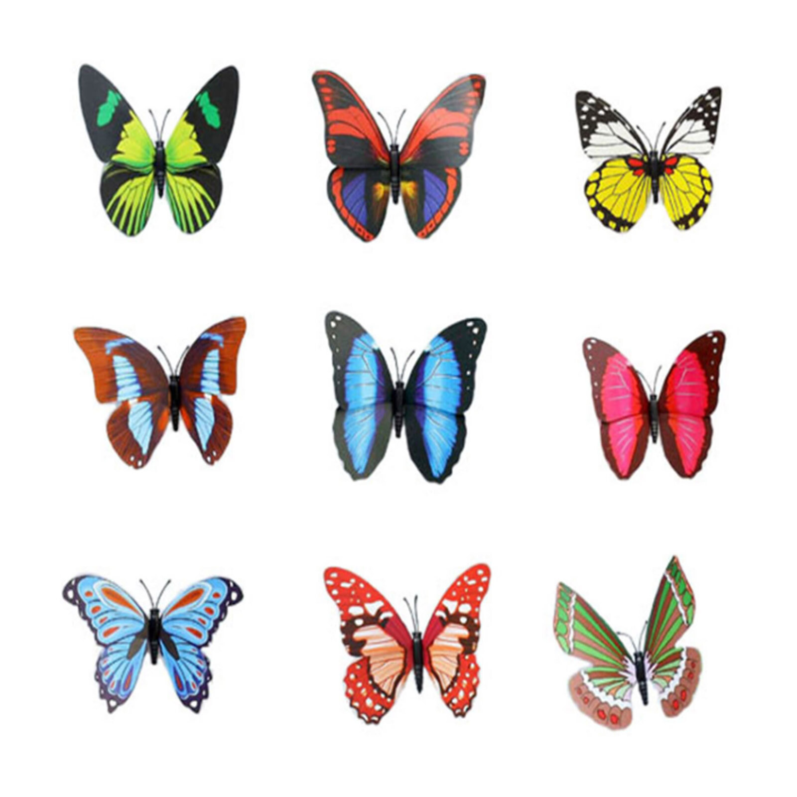 7CM Colorful 3D Artificial Butterflies with Magnet 12 /24 /36 /50 /100 /200 PCS