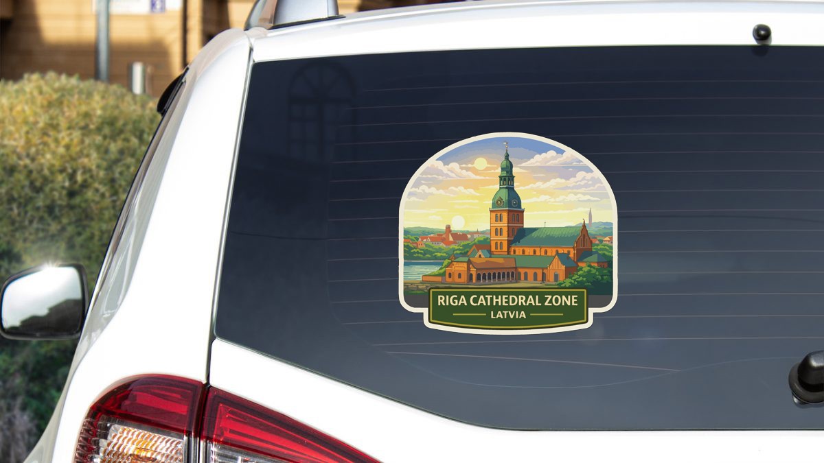 Riga Cathedral Zone Latvia Sticker Decal Vinyl Die-Cut World Heritage Sites