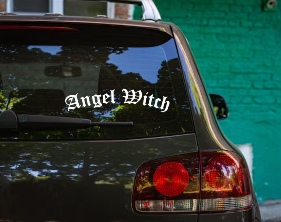 Angel Witch Vinyl Logo Sticker Decal Heavy Metal Band Car Bumper Iron Maiden