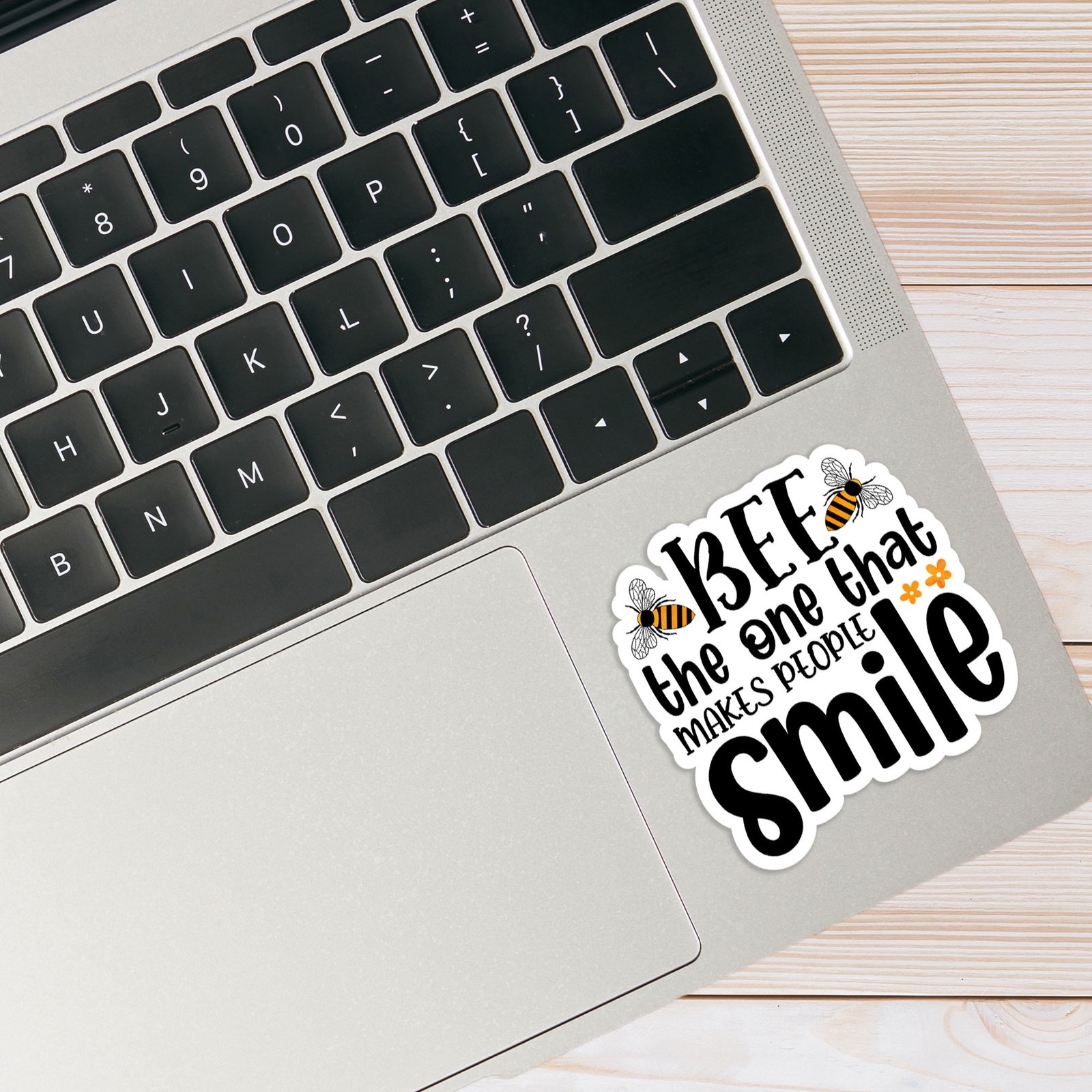 Makes People Smile Bee – Vinyl Decal Sticker – Car Window Laptop – #626