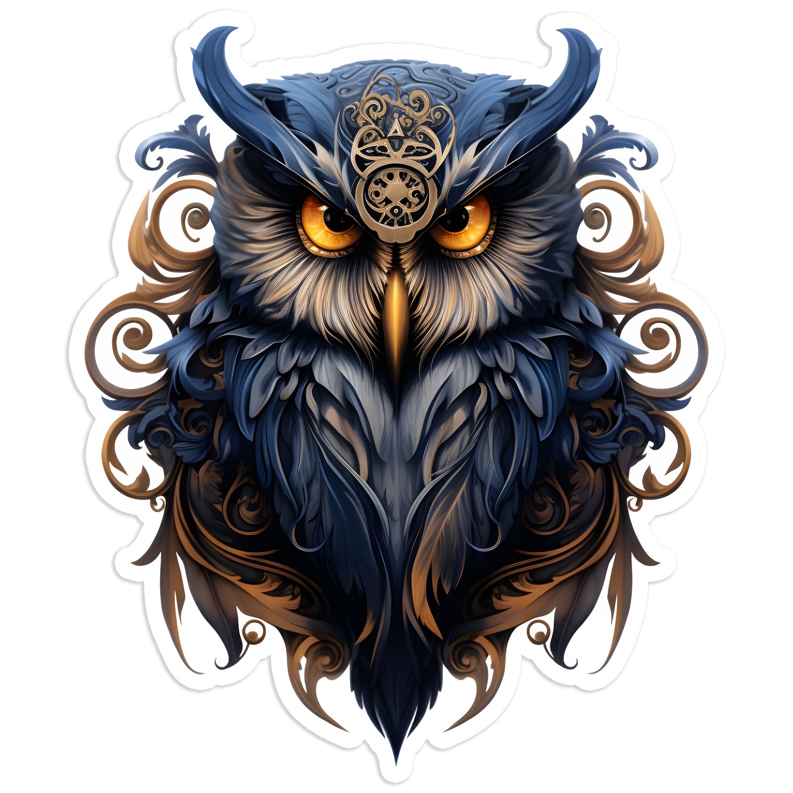 Steampunk Owl Portrait – Vinyl Decal Sticker – Car Window Laptop – #1970