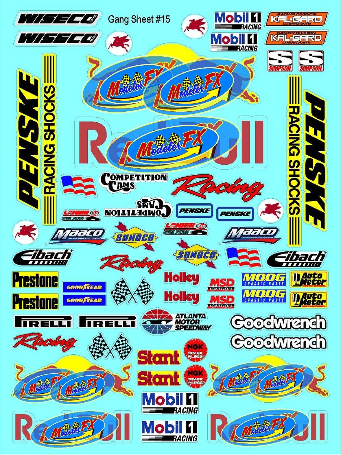 CLEAR MatteVINYL Sticker Sheet-R/C MODEL Decal Fits 1/24-1/16 Scale DIE CUT-Peel