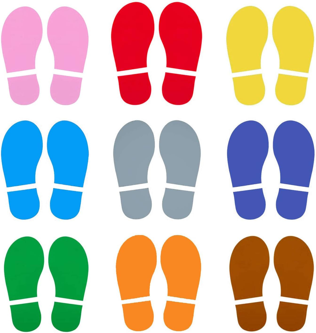 45 Pairs 90 Prints Kids Shoes Decals Footprint Stickers Decals Floor Wall Stairs
