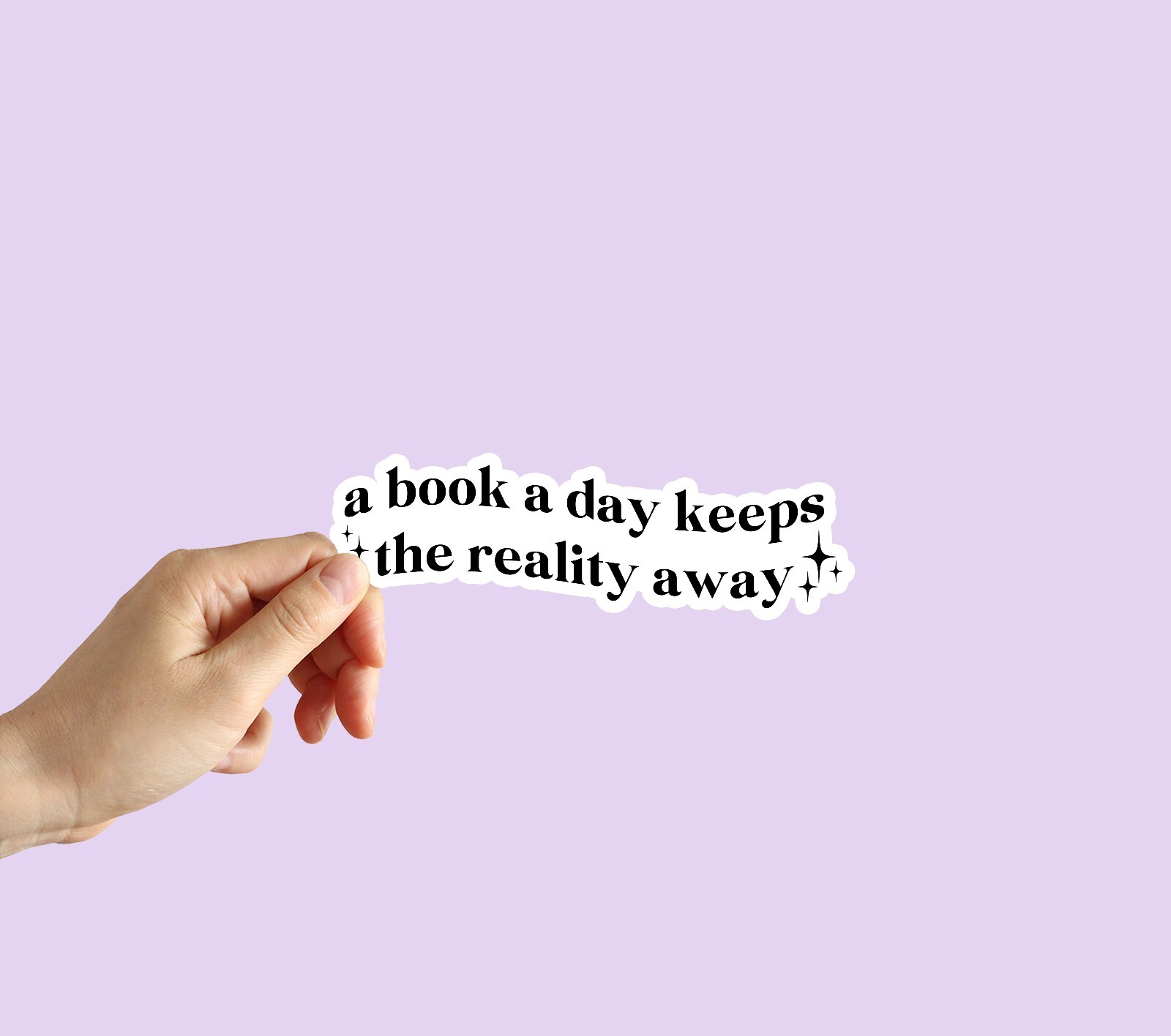 A Book A Day Keeps The Reality Away Sticker Water Bottle Laptop Car Sticker