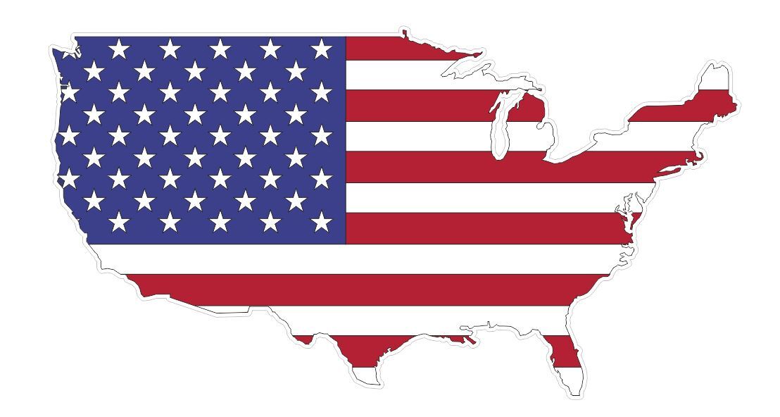 USA United States Sticker Stickers A356
