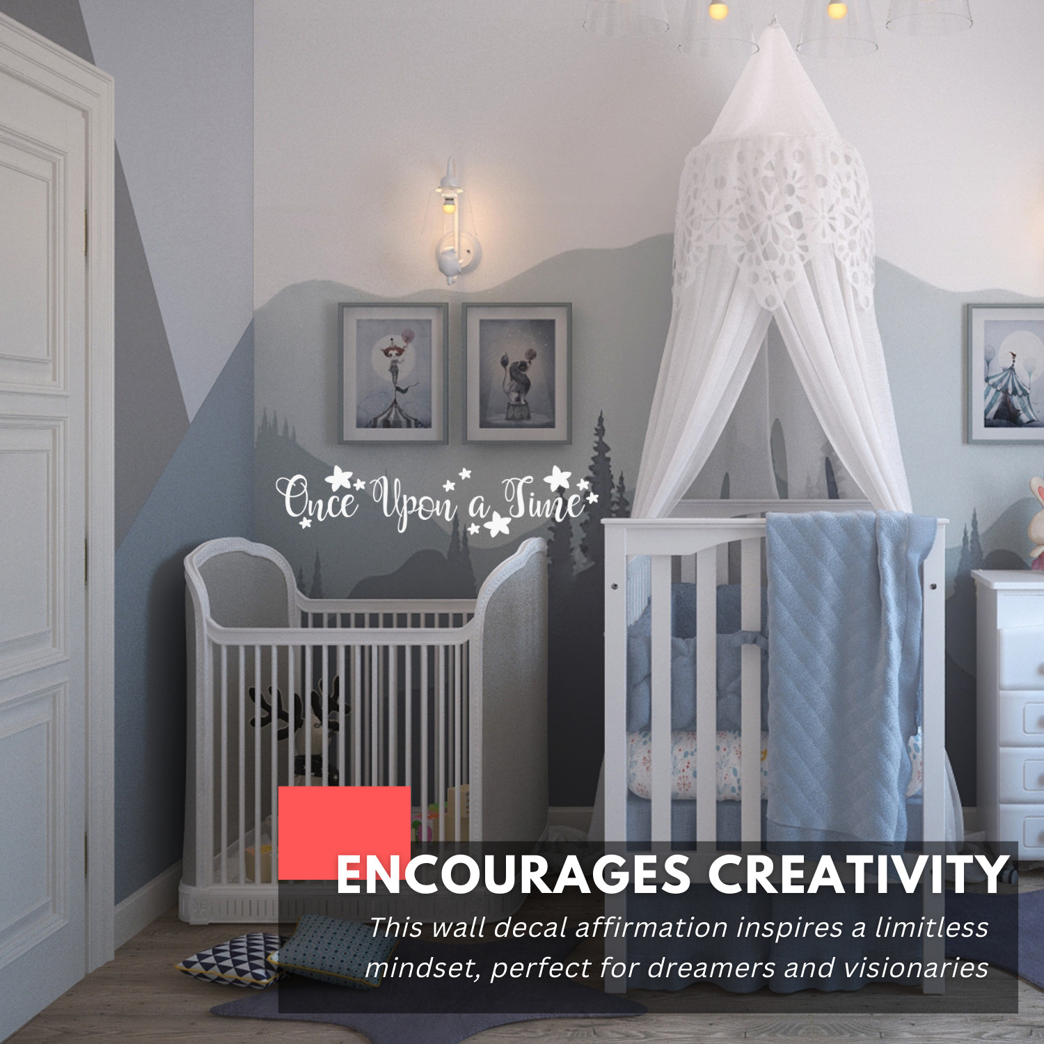 Once Upon a Time Inspirational Wall Decal Sticker Quote Vinyl Art Home Decor