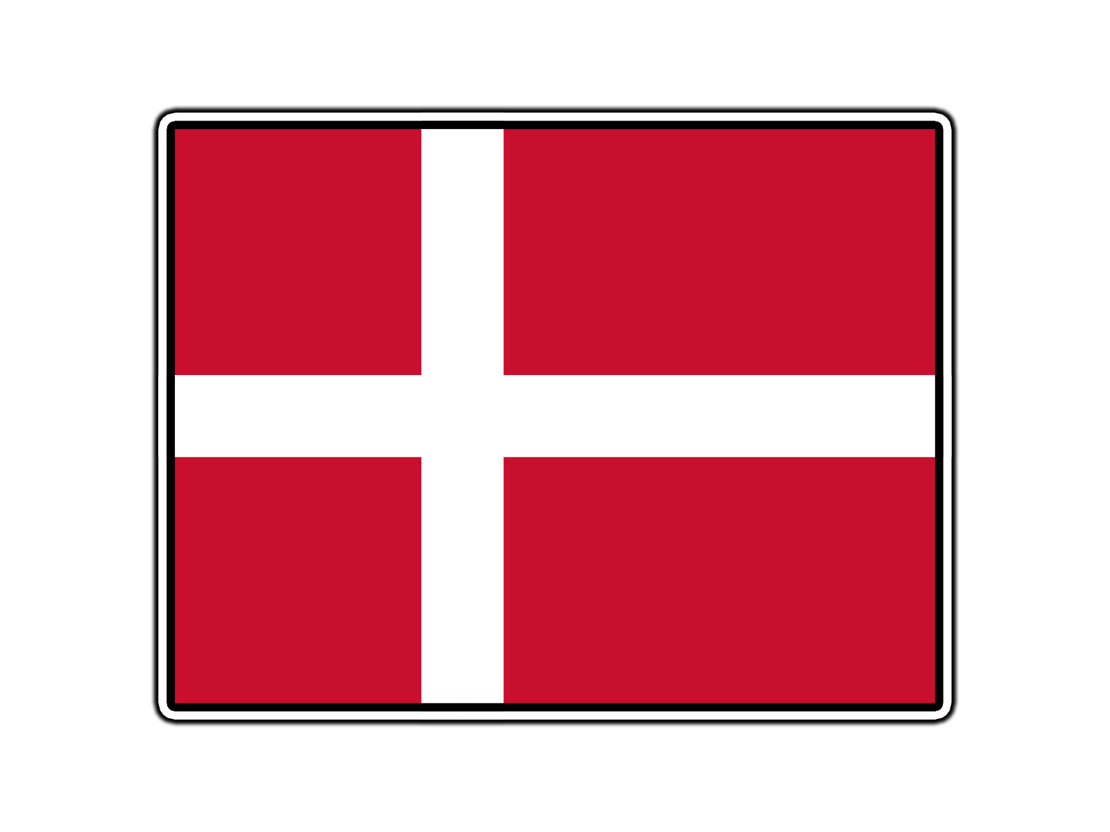 Denmark Flag World Country Sticker Waterproof Vinyl Decal Die-Cut Car Laptop
