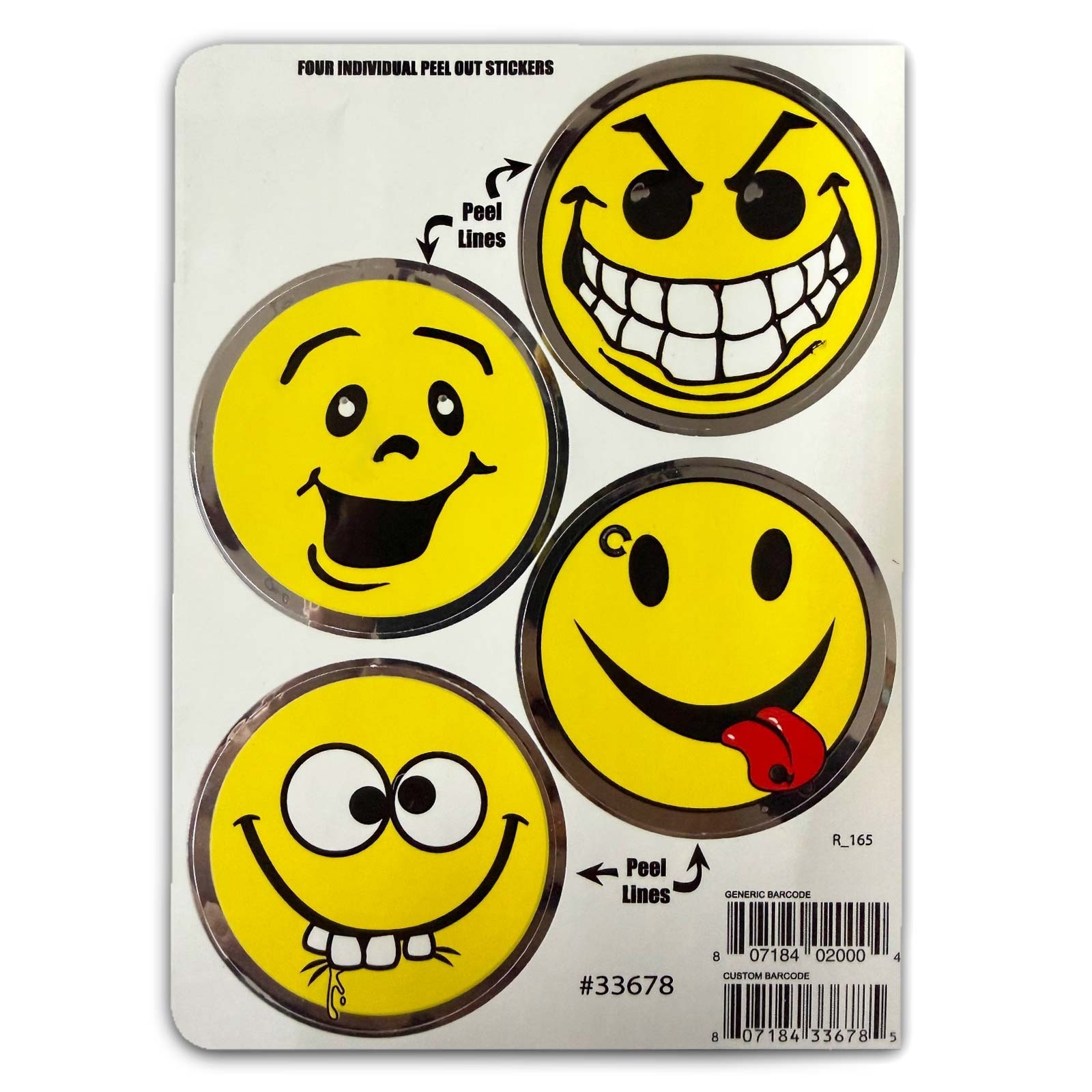 Smiley Face Variety – 3" X 5" – Sticker