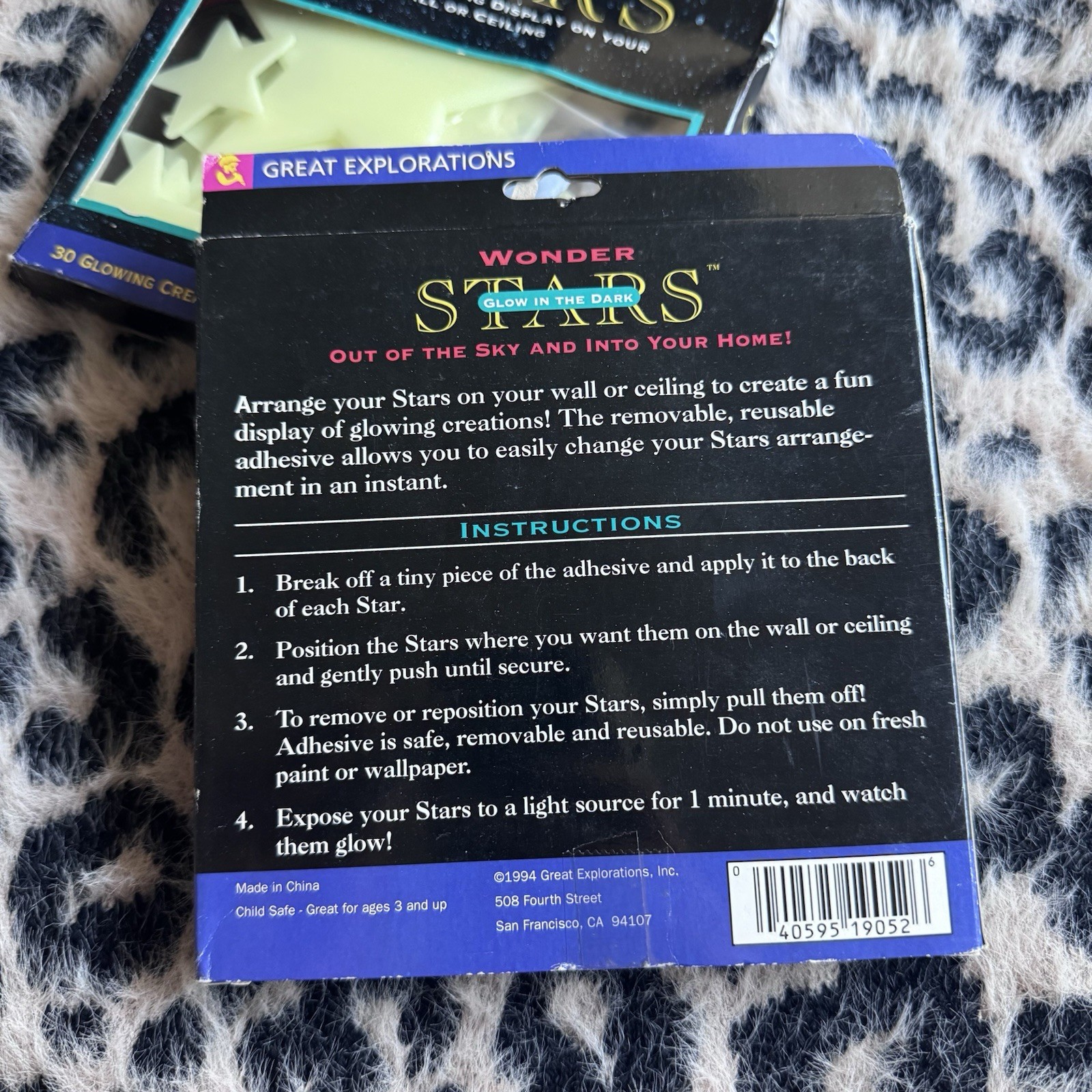 Vintage 1990s Glow In The Dark Wonder Stars – Great Explorations – 1994