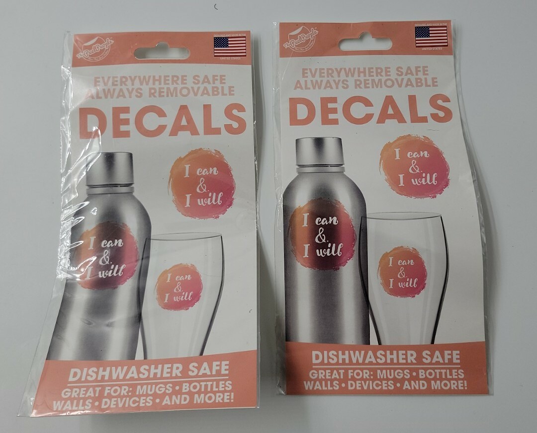 The Peel People Decals/ 2 Lot / Dishwasher Safe Decals / Bottles- Mugs- Walls…