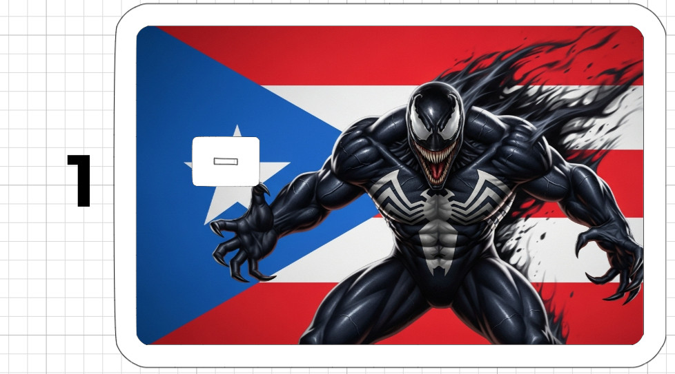 Venom Puerto Rico Flag ATM Debit Credit Card Skin Sticker Comic Marvel Rican USA