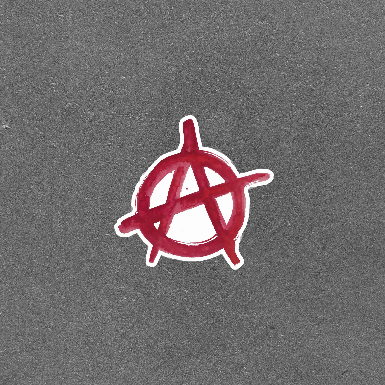Watercolor Red Anarchy Symbol Sticker – Punk Rock Anarchist Decal #594