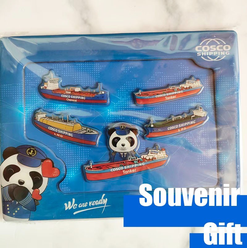 COSCO SHIPPING Collector’s Set – Captain Panda Fleet Magnetic sticker Souvenir