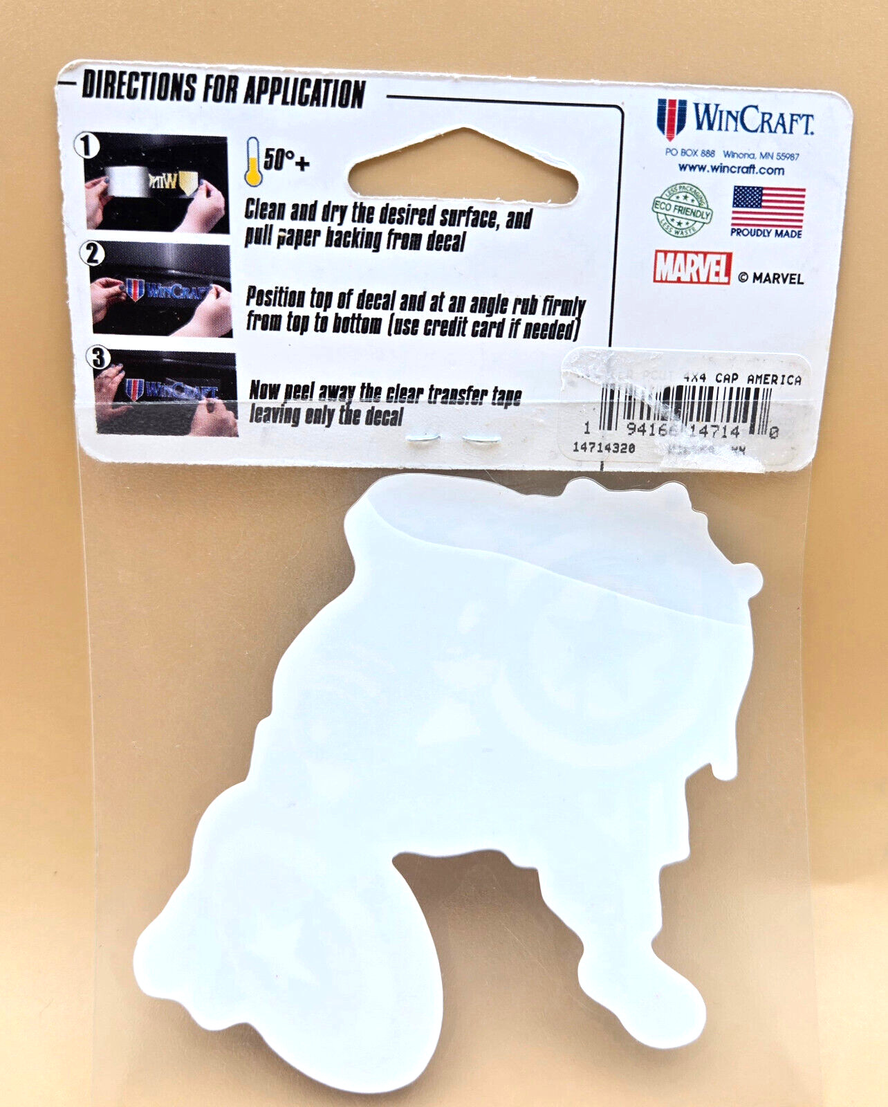 Marvel Avengers Captain America Perfect Cut Decal 4"x4", BRAND NEW