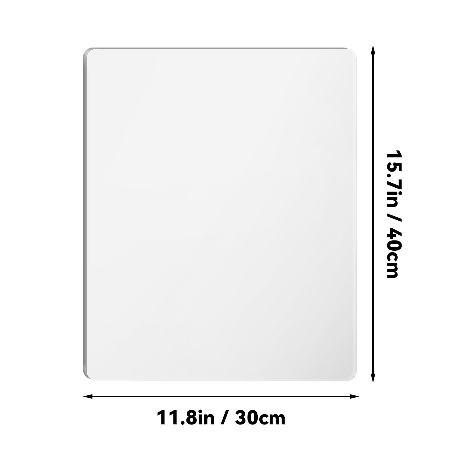yuntop 2 Pack Self Adhesive Acrylic Mirror, 2MM Flexible Plastic Mirror, Shat…