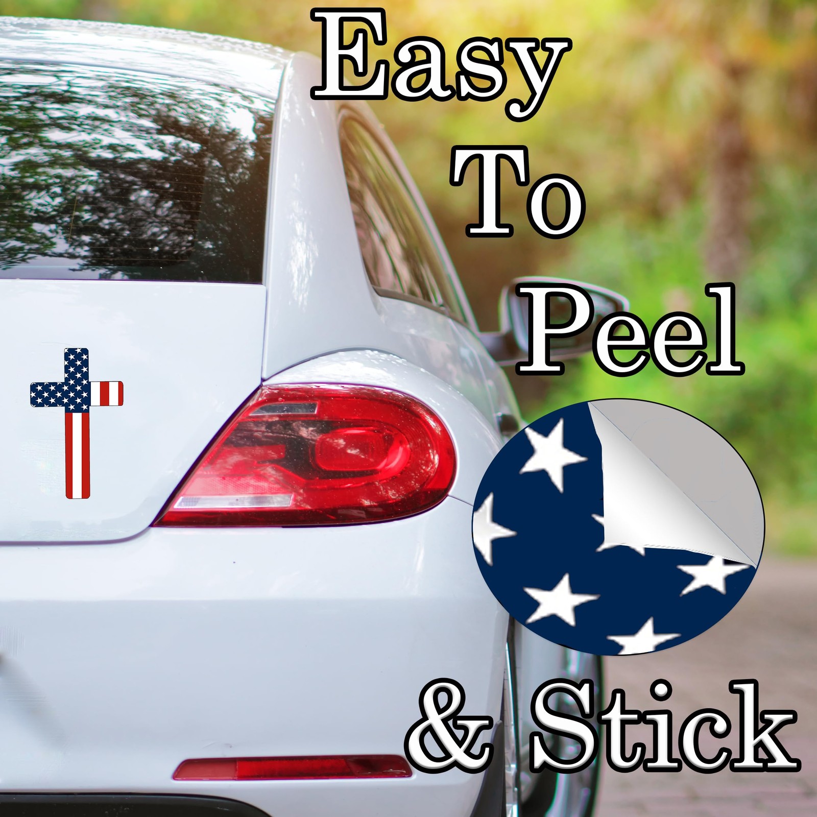 Flag Cross US United States of America USA Car Truck Window Decal Sticker Pat…
