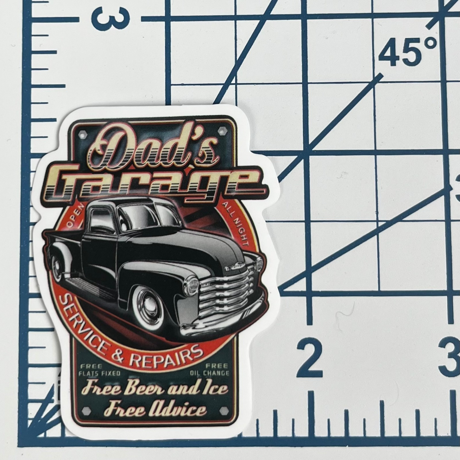 Dad's Garage Vinyl Sticker Decal Retro Classic Truck Service and Repair