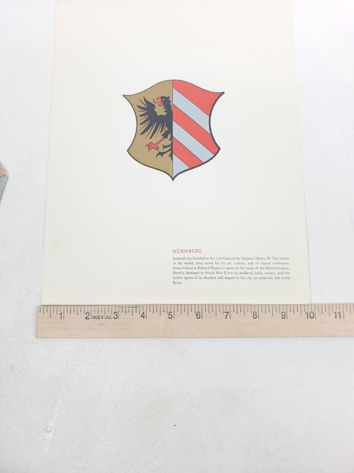 Germany city seal Picture nurnberg frankfurt Stuttgart Heidelberg Vintage Prints