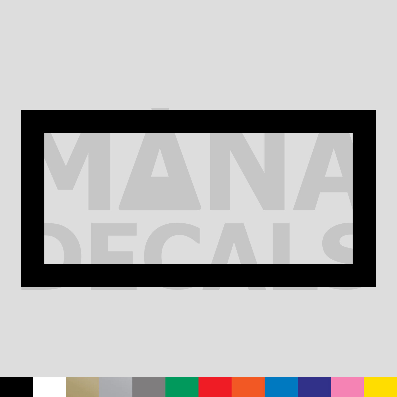 Rectangle Outline Vinyl Die Cut Decal Sticker – Shape