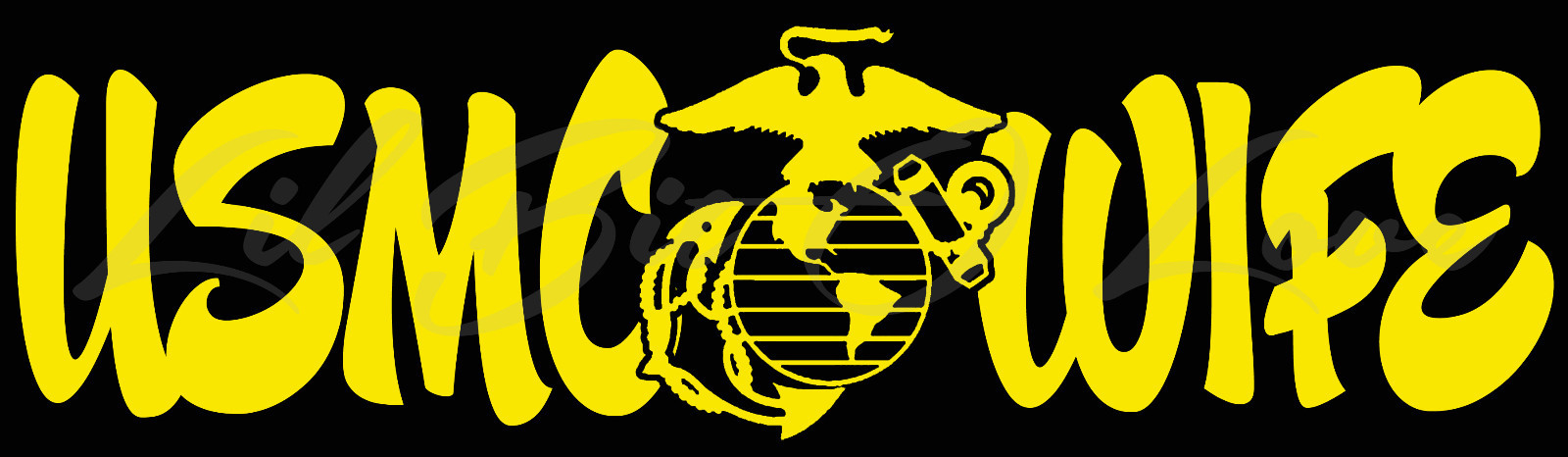 USMC WIFE VINYL DECAL – STICKER MARINE CORPS UNITED STATES MARINE WIFE