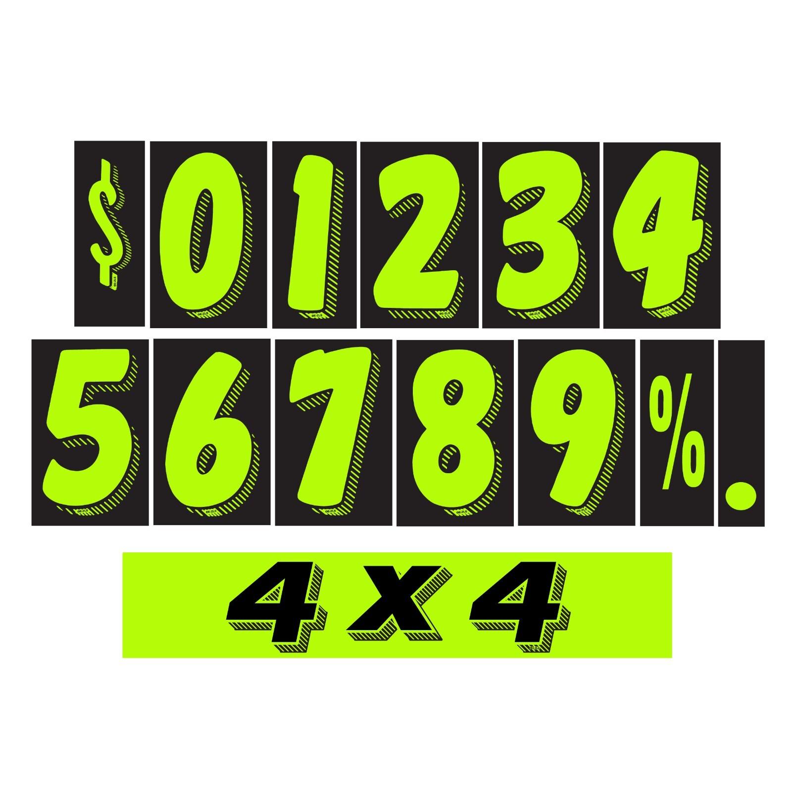 Windshield Price Sticker Pack 180 pcs – Vibrant, Tear-Resistant Numbers, Signs