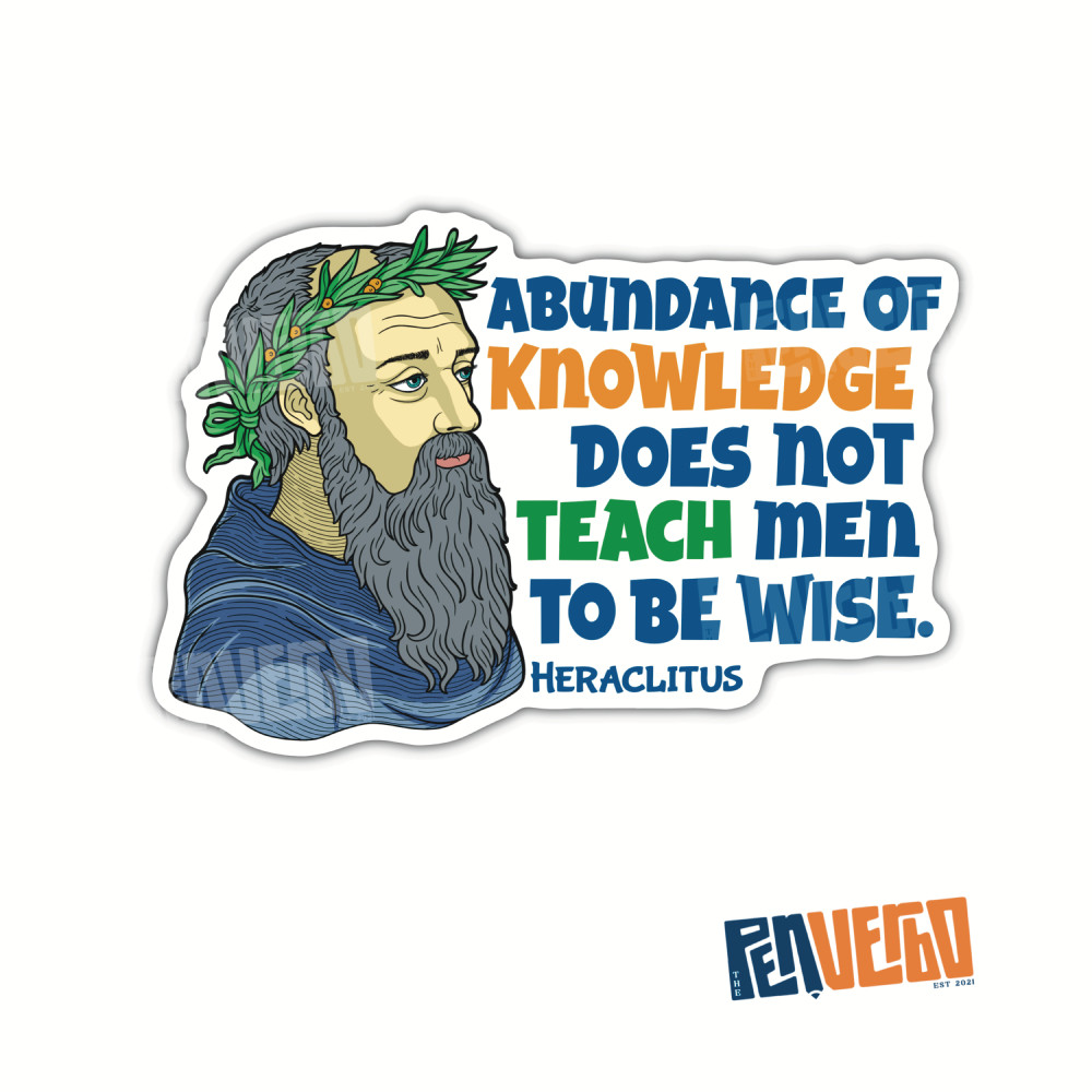 Heraclitus Motivational Quote Sticker 2pcs | Inspirational Quote Sticker | PI532