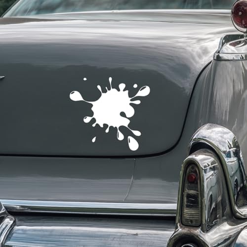 Creative Ink Splatter Car Sticker Decal, Vinyl Waterproof Reflective White