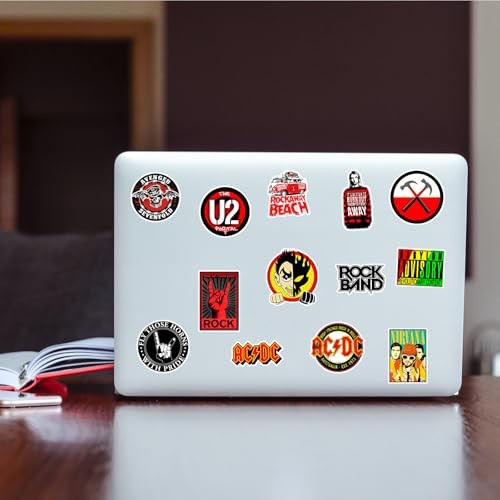 100 PCS Music Themed Graffiti Stickers, Multicolor Vinyl Waterproof Aesthetic