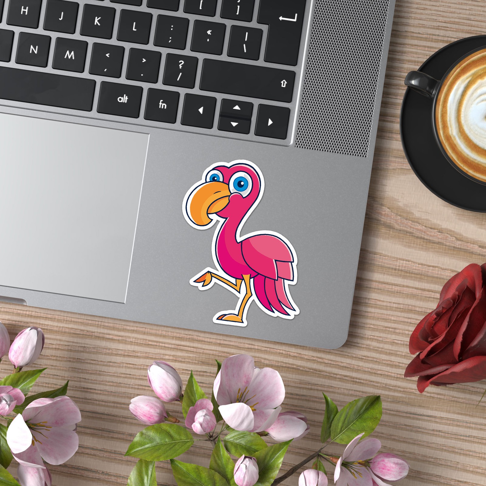 Cartoon Flamingo – Vinyl Decal Sticker – Car Window Laptop – ebn12011