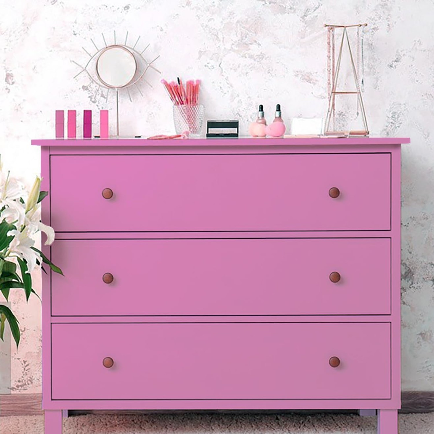 15.7"x197" Pink Peel and Stick Wallpaper Solid Color Pink Wallpaper Contact P…