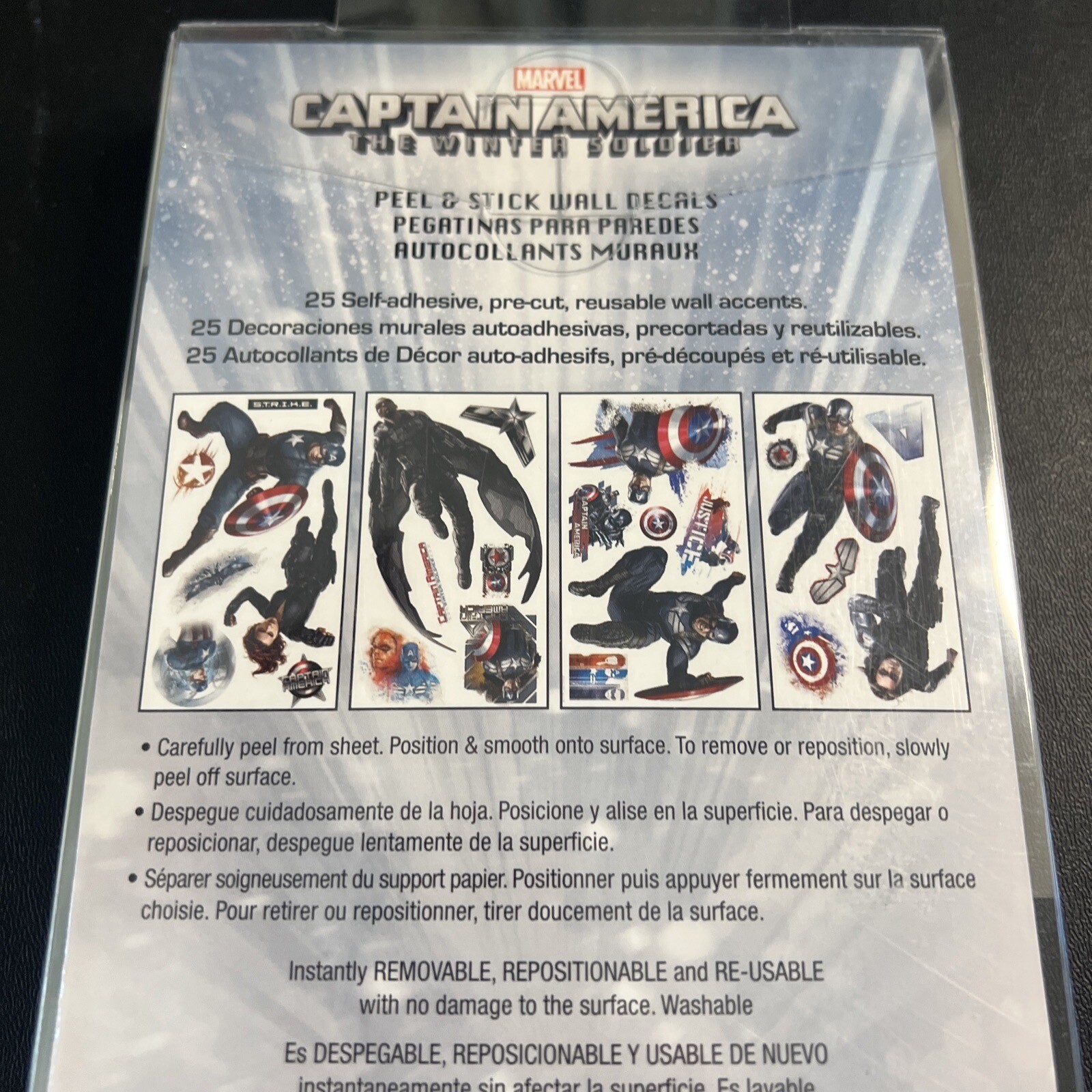 Roommates marvel Captain America Peel and stick wall decals