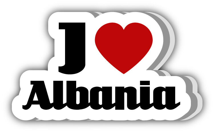 I Love Albania Car Bumper Sticker Decal