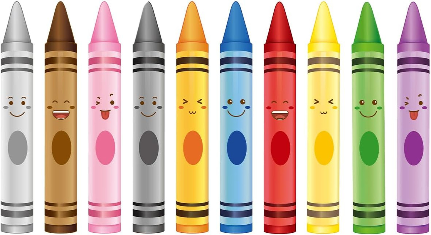 Crayon Wall Decals 10 Color Sticker for School Classroom Art Room Decoration
