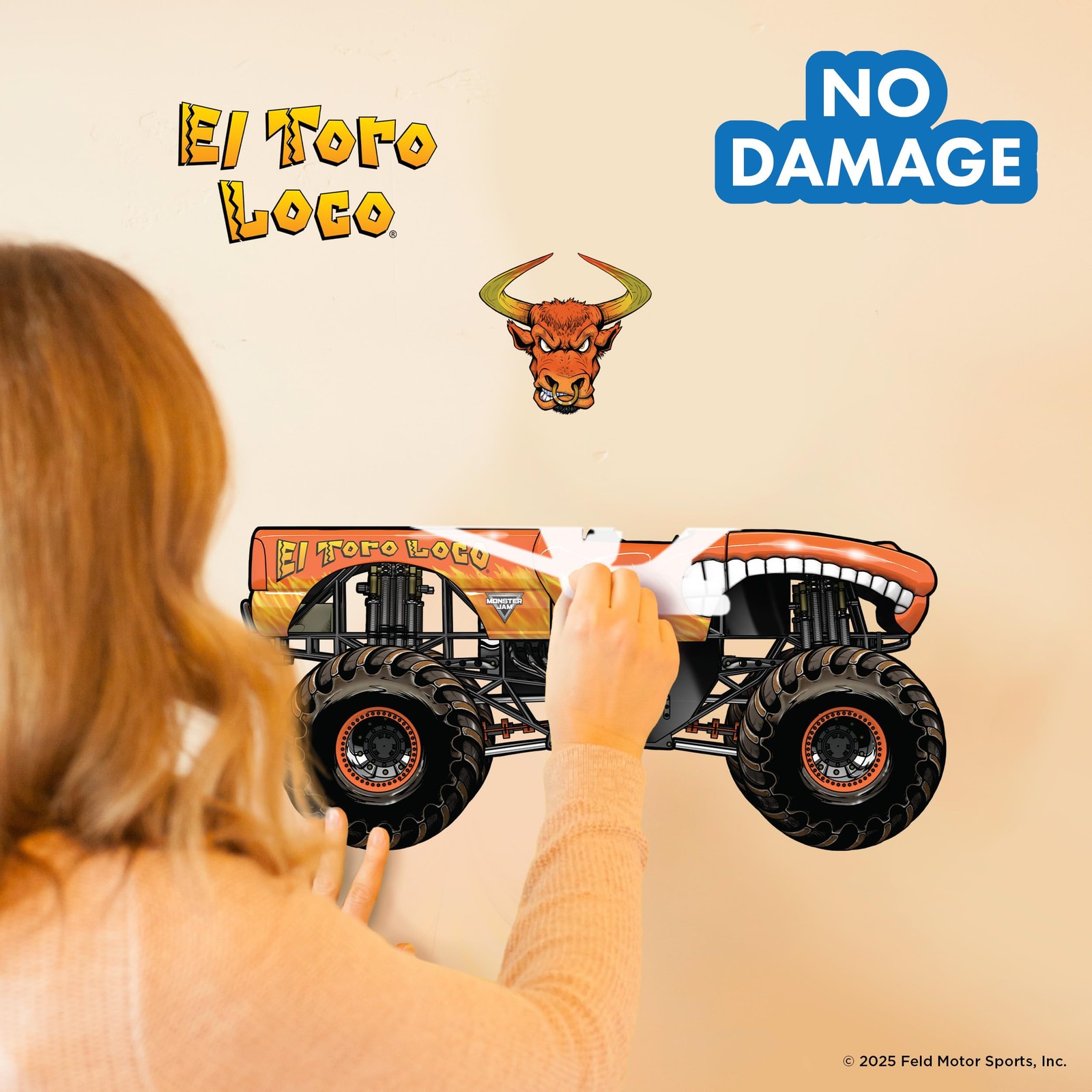 Monster Jam El Toro Loco Truck Wall Decal Large 21" Wide Monster Truck Wall …