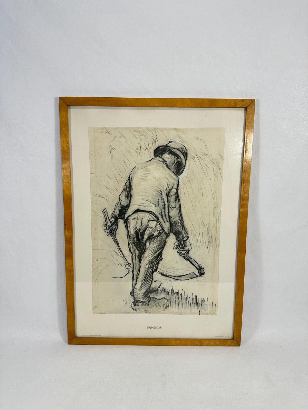 Vincent van Gogh Reproduction: Peasant reaping Corn Art Print