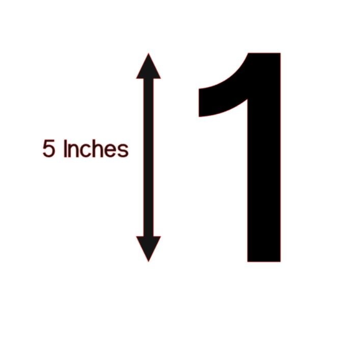 Large Number Stickers Mailbox Address 5" Vinyl Decal Building House Business Car