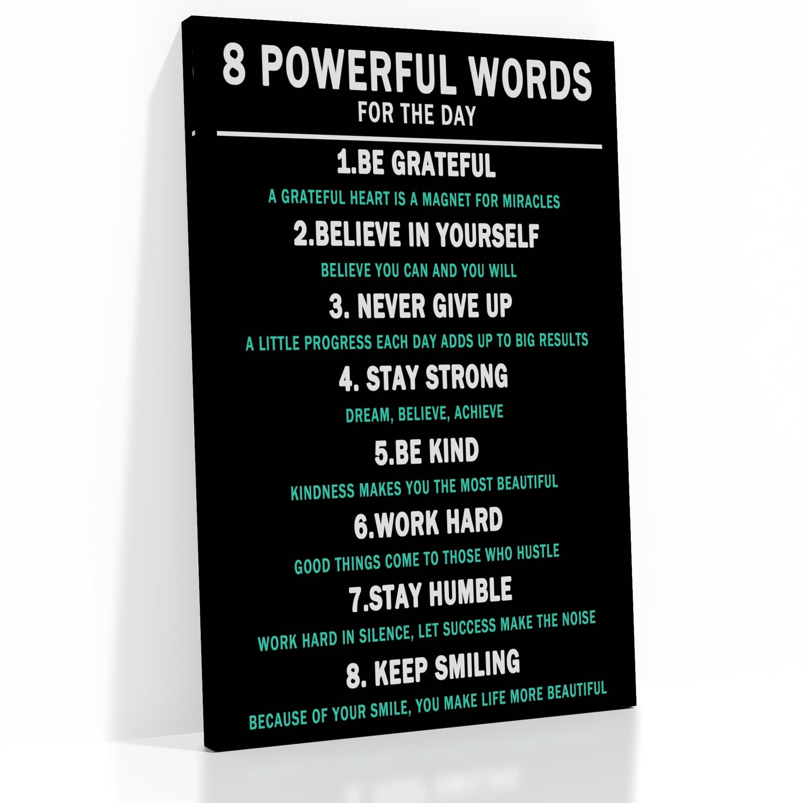 Motivational Wall Art 8 Powerful Words Entrepreneur Quotes Painting Inspirati…