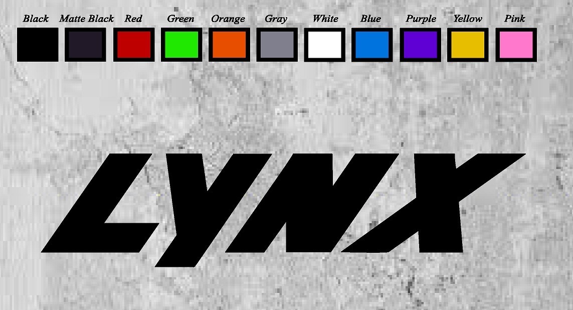 LYNX LOGO Vinyl Decal Sticker Emblem Car Truck Window 4" 6" 8"