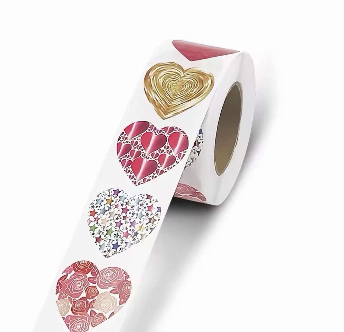 25 Assorted Heart Envelope Seals Labels / Scrapbook Stickers – 1” Diameter