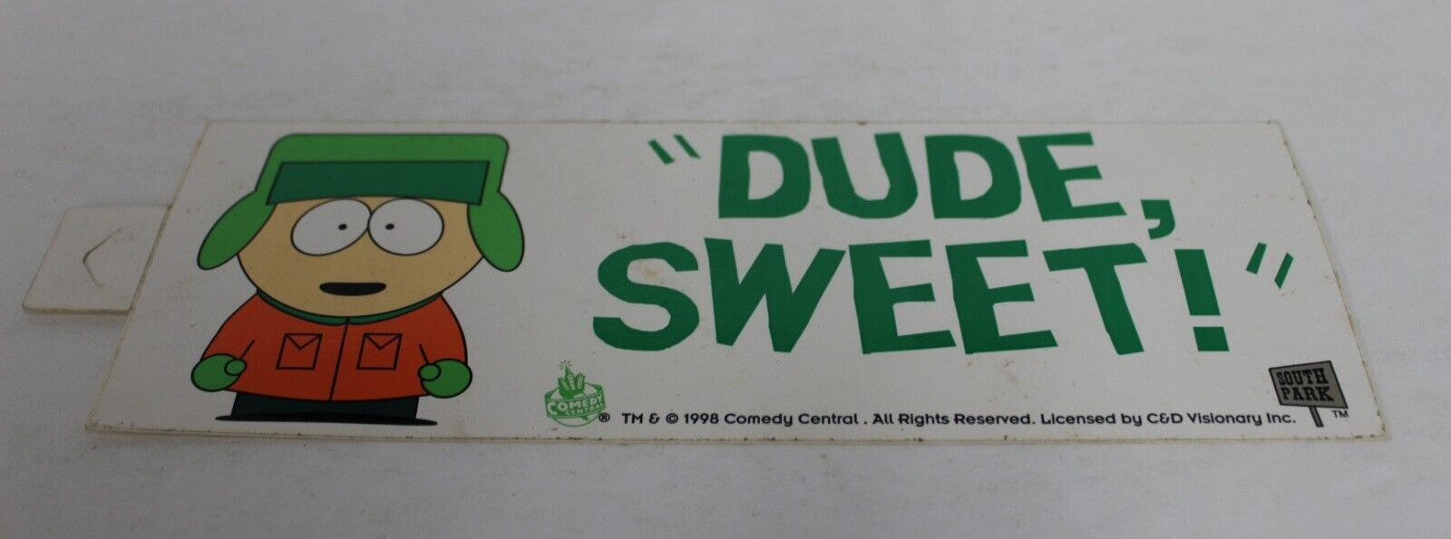 BUMPER STICKER KYLE BROFLOVSKI "DUDE SWEET" SOUTH PARK VINTAGE STICKER 1997 CA49