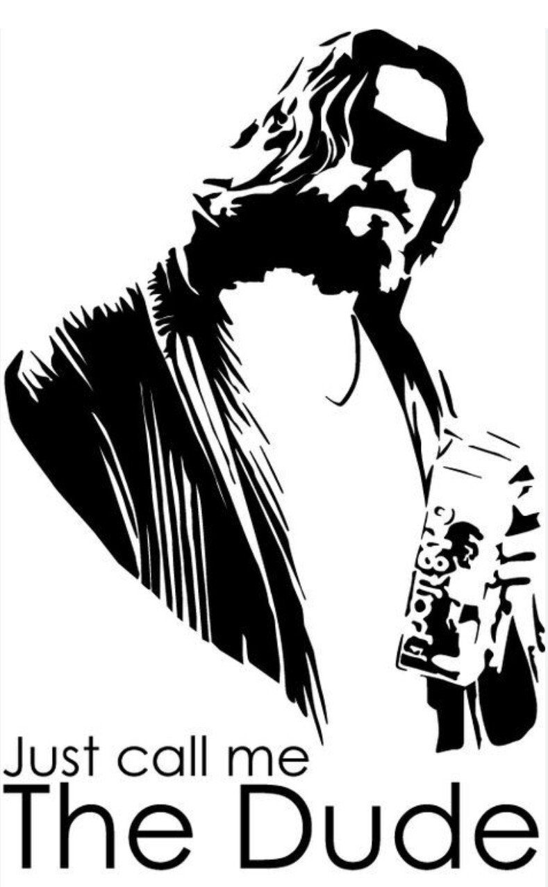 Big Lebowski The Dude STICKERS (8) DUDE ABIDES