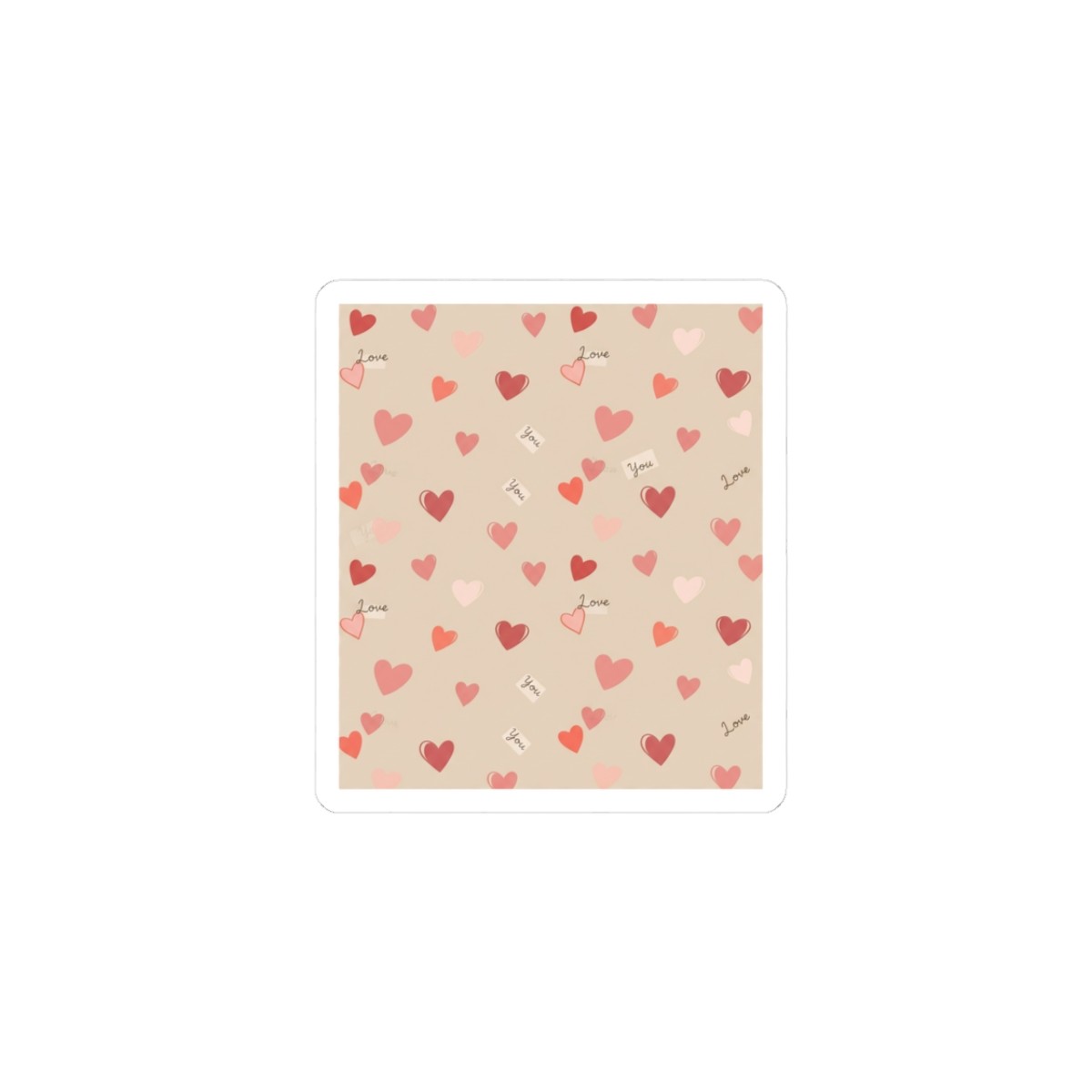 Tiny Heart Confetti Kiss-Cut Stickers | Valentine Doodle Pattern