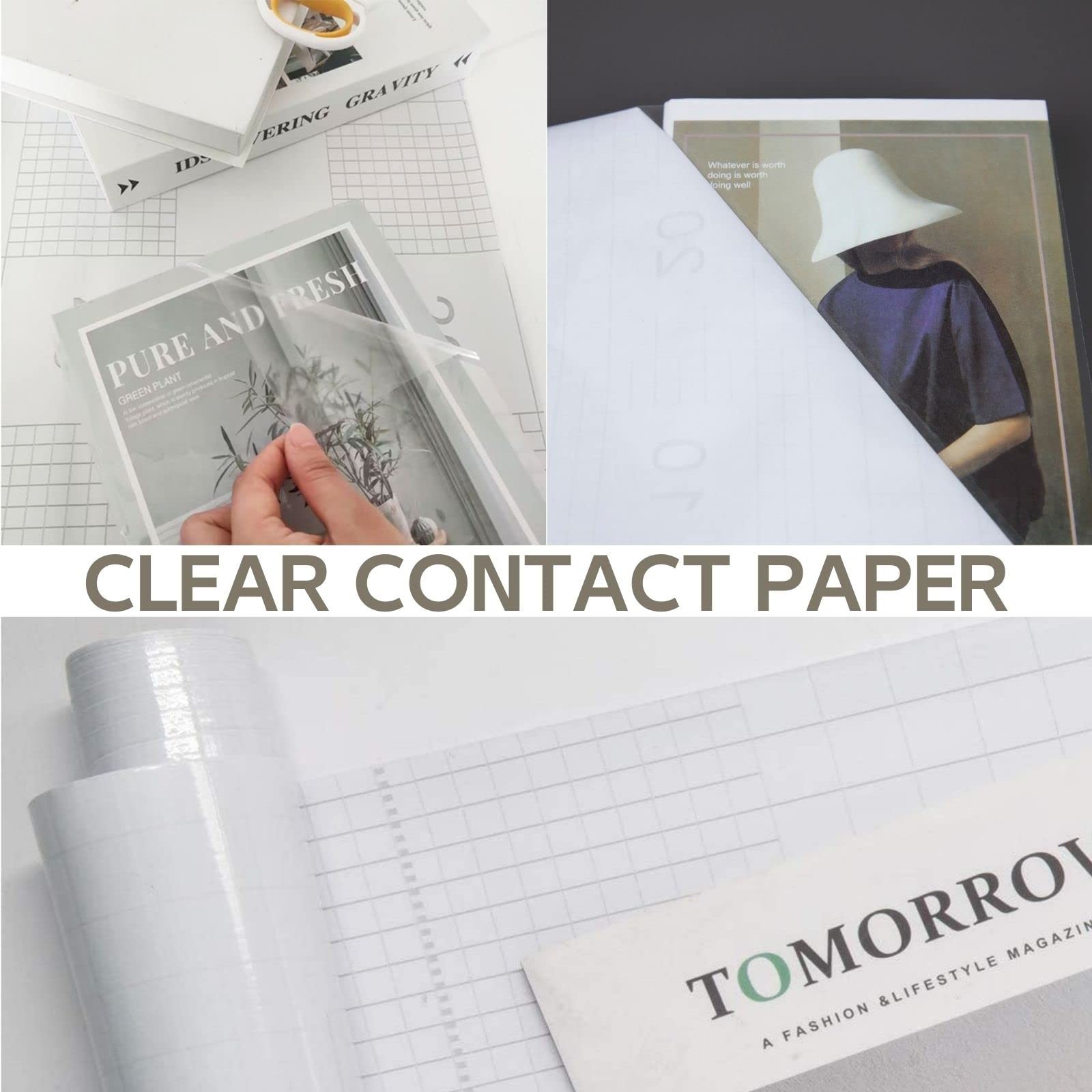 Clear Contact Paper Kitchen Oil Proof Waterproof Wallpaper Self Adhesive Viny…