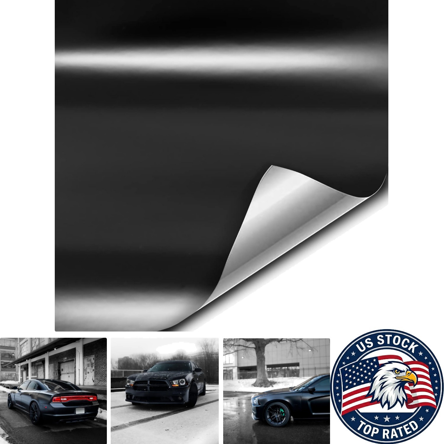 Satin Black Adhesive Vinyl Wrap Film 6ft x 5ft – Unlimited Vehicle Customization