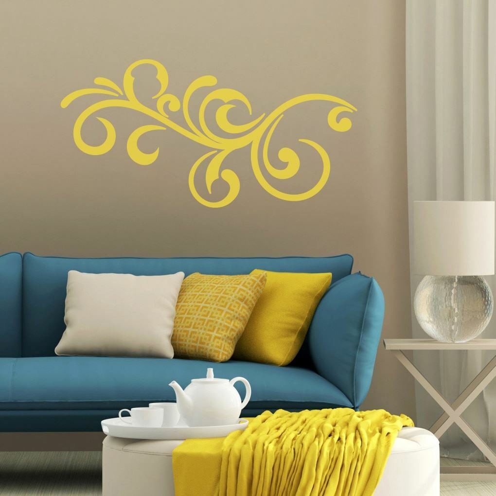 Decorative Scroll Flourish Wall Decal – Wall Accents, Shapes, Vinyl Wall Art