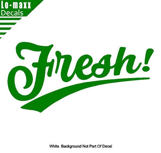 Fresh! Car Truck SUV Various Sizes & Colors Superior Quality Die Cut Vinyl Decal